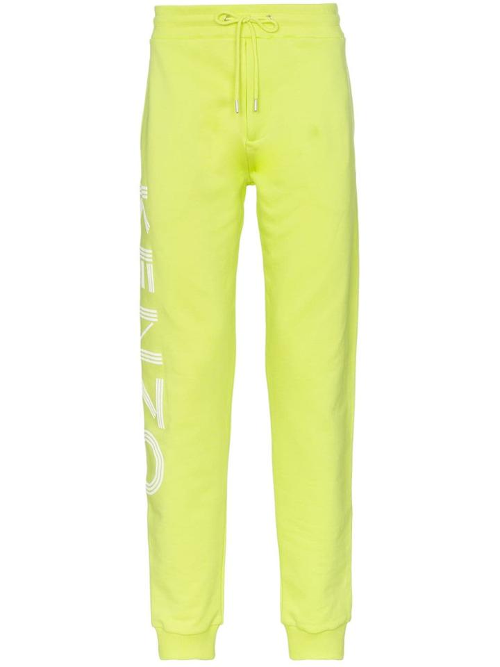 Kenzo Paris Drawstring Cotton Track Pants - Yellow