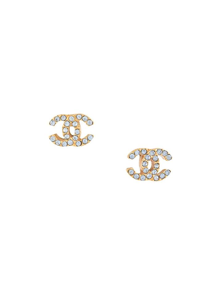 Chanel Vintage Cc Pierce - Gold