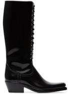 Calvin Klein 205w39nyc Western Faye 31 Leather Lace-up Boots - Black