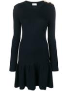 Red Valentino Ribbed Knit Dress - Blue