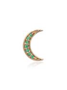 Andrea Fohrman Crescent Moon Emerald Earring - Green