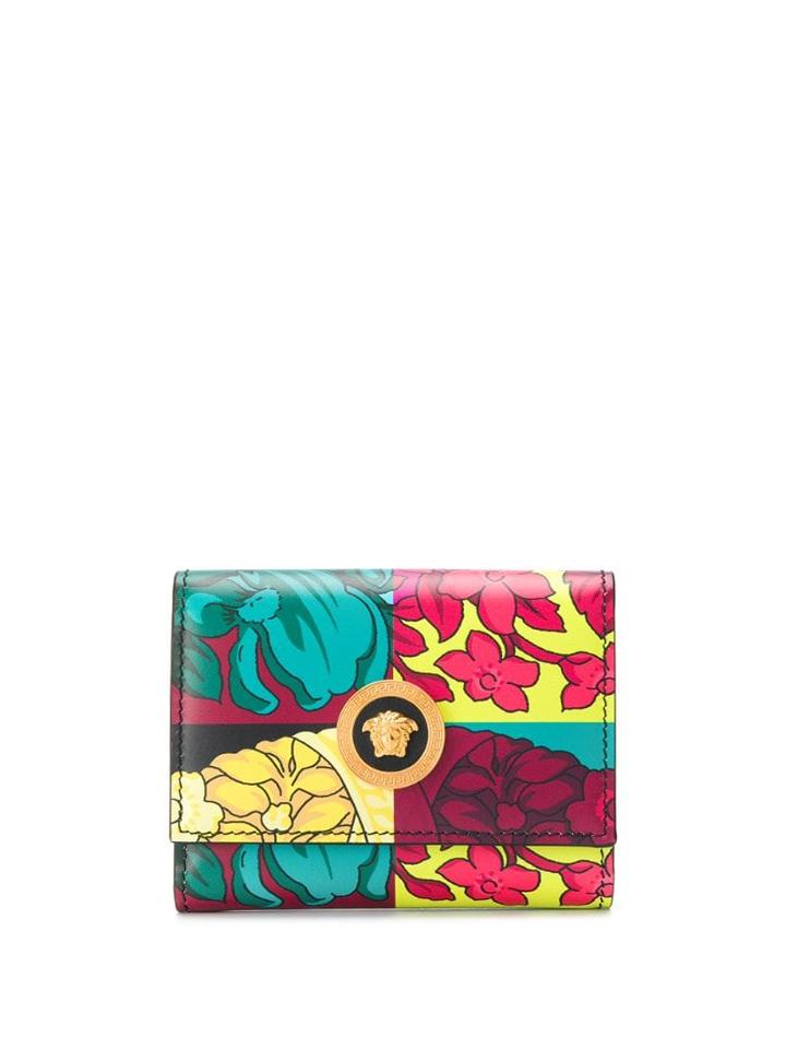 Versace Voyage Barocco Print Bi-fold Wallet - Black