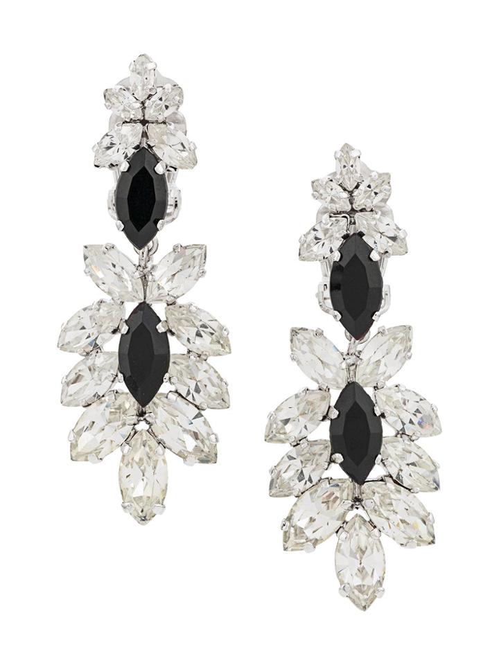 Christian Dior X Susan Caplan 1990's Archive Clip-on Drop Earrings -