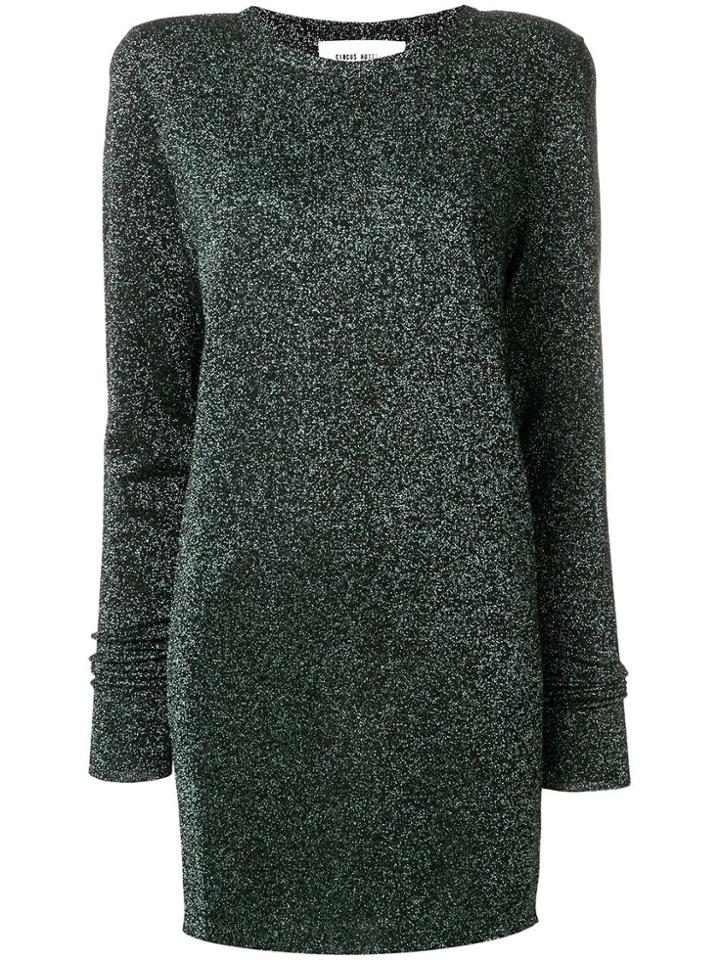 Circus Hotel Shift Glitter Dress - Green