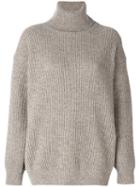 Stella Mccartney - Turtle Neck Sweater - Women - Cashmere/wool - 40, Nude/neutrals, Cashmere/wool