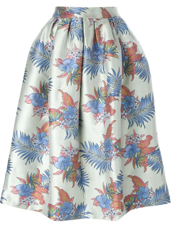 House Of Holland Floral Jacquard Dirndl Skirt