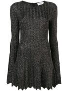 Sonia Rykiel Glitter Pleated Dress - Black