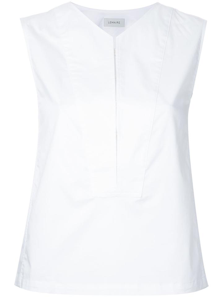 Lemaire Poplin Top - White