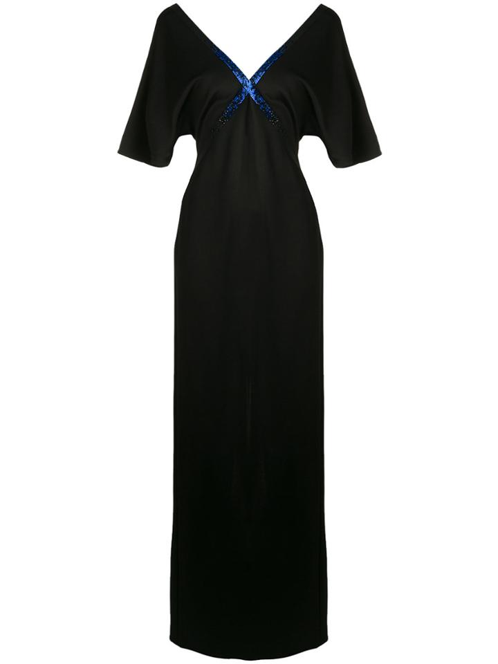 Lanvin Long V-neck Dress - Black