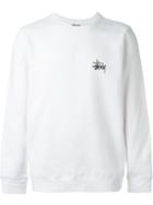 Stussy Logo Print Sweatshirt, Men's, Size: Xl, White, Cotton/polyester