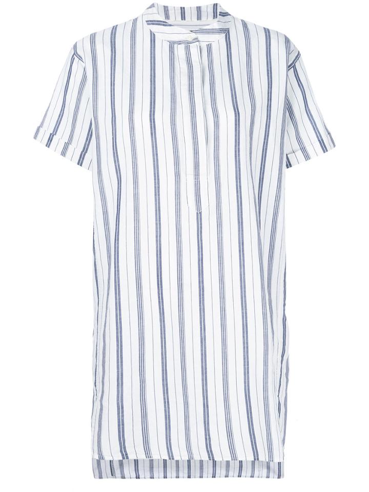 Woolrich Striped Asymmetric Shirt - White