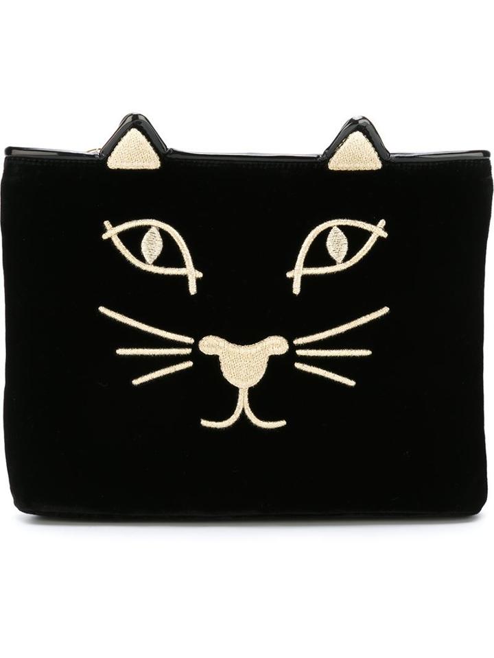 Charlotte Olympia 'feline' Clutch, Women's, Black