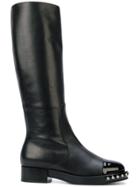 No21 Studded Knee-high Boots - Black