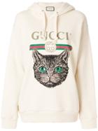 Gucci Mystic Cat Logo Hoodie - Nude & Neutrals