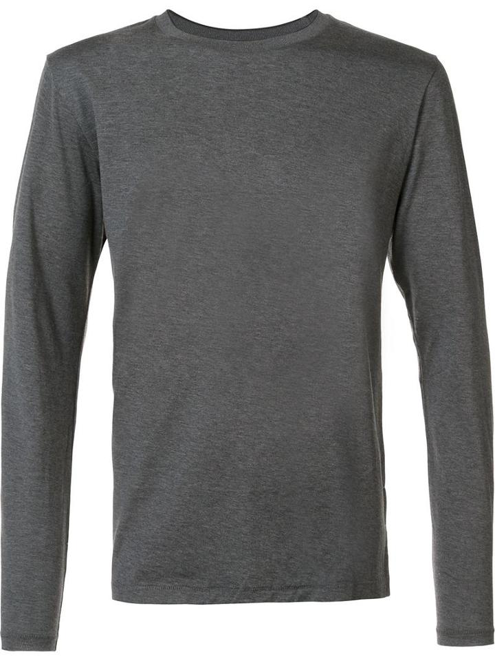 Rag & Bone 'noah' Long Sleeved T-shirt, Men's, Size: Medium, Grey, Cotton