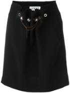 Loewe Straight Mini Skirt, Women's, Size: 40, Black, Polyester