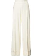 Maison Margiela Side Stripe Trousers, Women's, Size: 40, Nude/neutrals, Wool/spandex/elastane