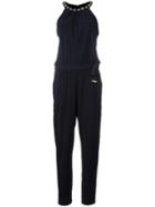 Michael Kors Studded Collar Jumpsuit, Women's, Size: Xs, Blue, Polyester/spandex/elastane