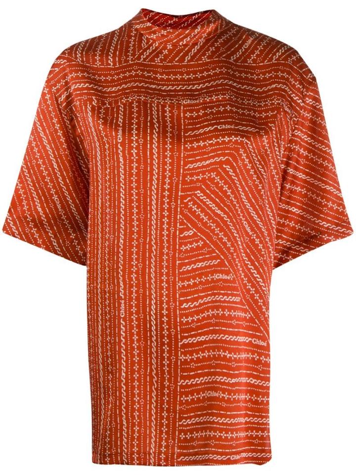 Chloé Bow Tie Blouse - Orange