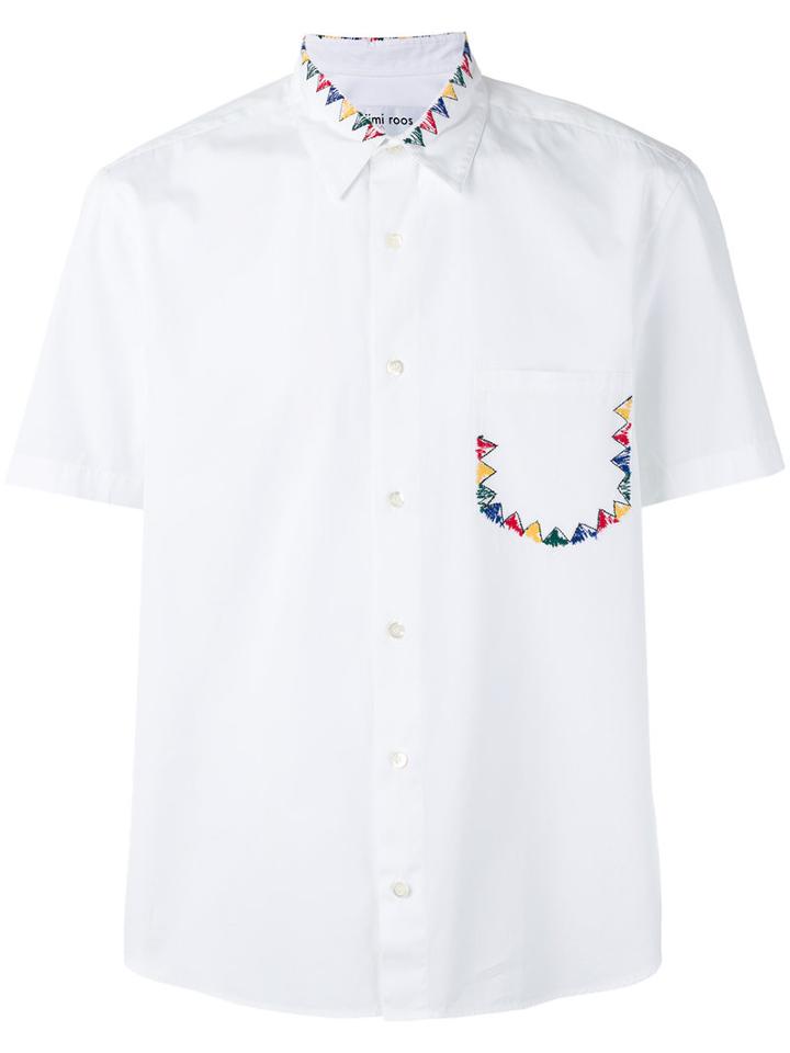 Jimi Roos Arrow Print Shirt, Men's, Size: Small, White, Cotton