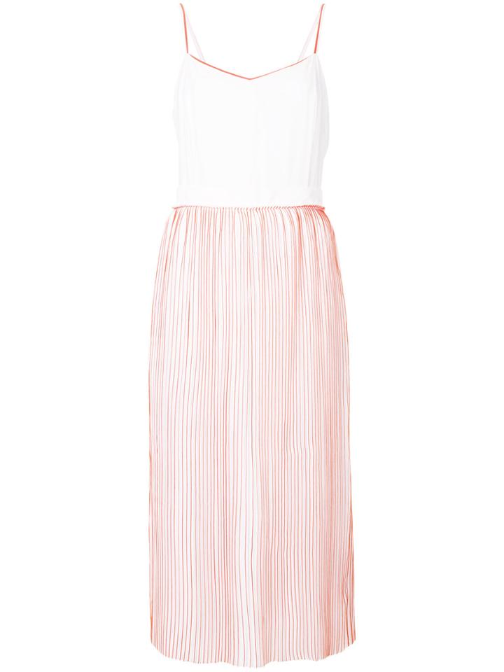 Victoria Victoria Beckham Contrast Piped Midi Dress - White