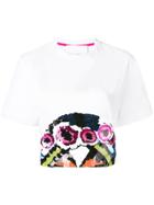 No Ka' Oi Embellished Cropped T-shirt - White