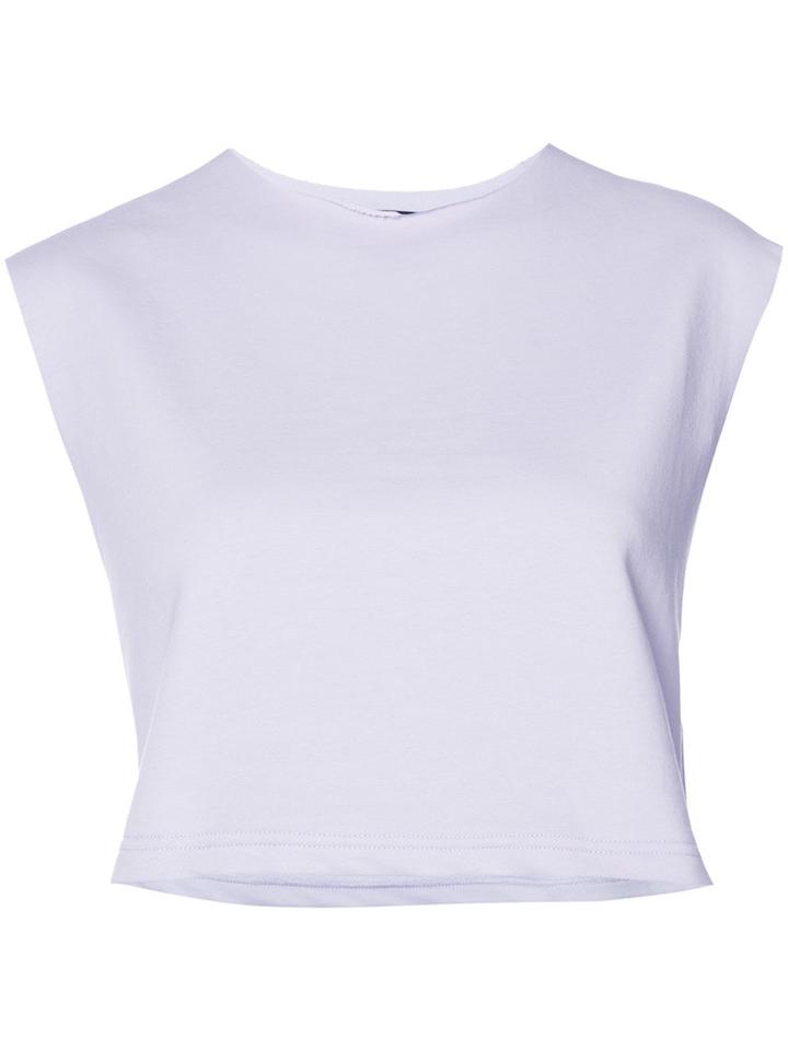 Fenty X Puma - Cropped Crew Neck Top - Women - Cotton/polyester/spandex/elastane - S, Pink/purple, Cotton/polyester/spandex/elastane