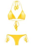 Martha Medeiros Side Tie Bikini Bottom, Women's, Size: Medium, Yellow/orange, Polyamide/spandex/elastane