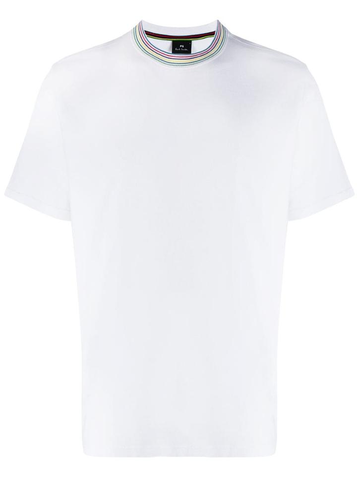 Ps Paul Smith Mock Neck T-shirt - White