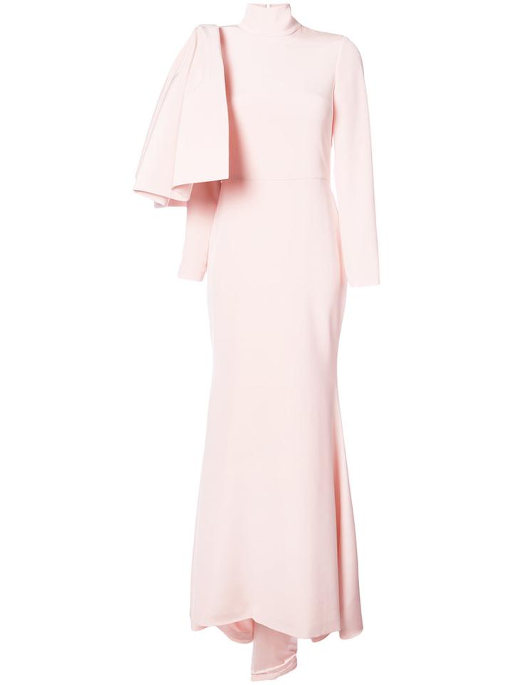 Bow Detail Gown Dress - Women - Spandex/elastane/silk Crepe - 6, Pink/purple, Spandex/elastane/silk Crepe, Christian Siriano