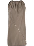 Rick Owens Halter-neck Vest Top - Metallic
