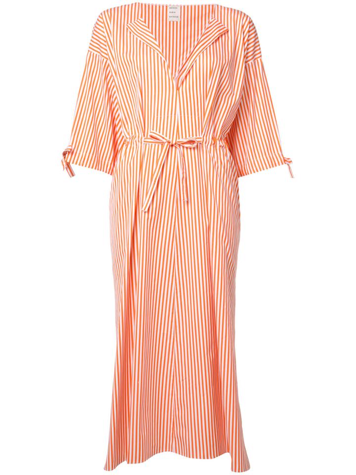 Maison Rabih Kayrouz Striped Midi Dress - Yellow & Orange