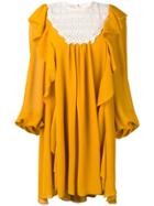 Philosophy Di Lorenzo Serafini Lace Panel Ruffle Dress - Yellow