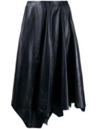 Marni Leather Pleated Skirt - Blue