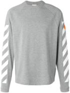 Moncler X Off-white Sleeve Panel Sweatshirt, Men's, Size: Medium, Grey, Cotton