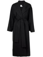 Pleats Please By Issey Miyake Wide Collar Trench Coat - Black