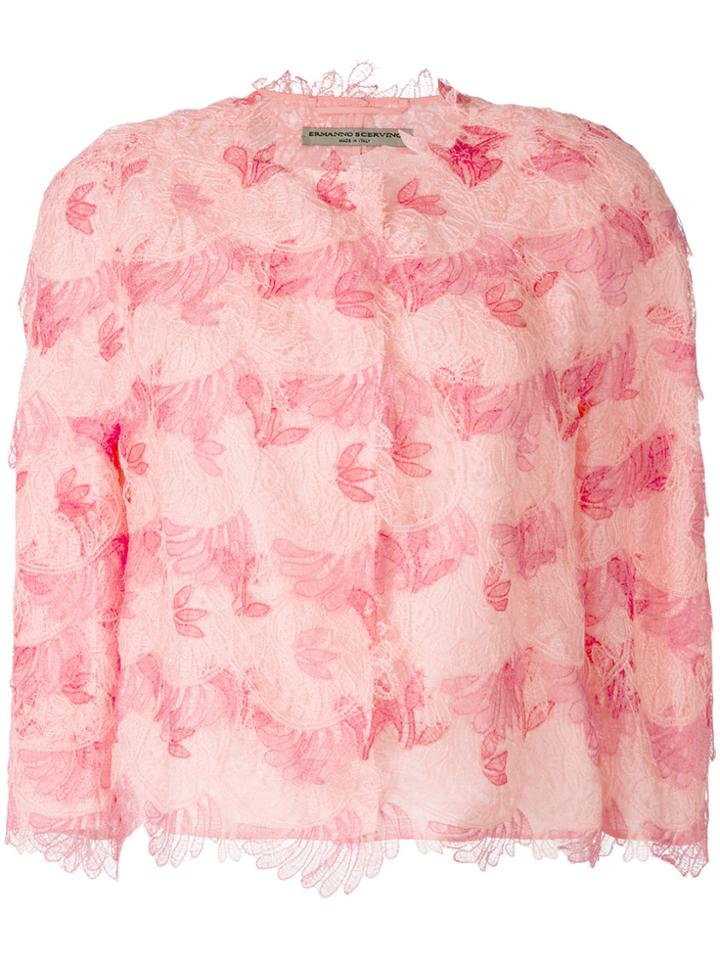 Ermanno Scervino Lace Layered Blouse - Pink & Purple