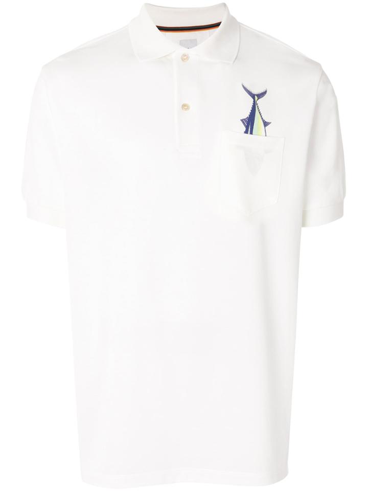 Paul Smith Pique Diving Fish Polo - White