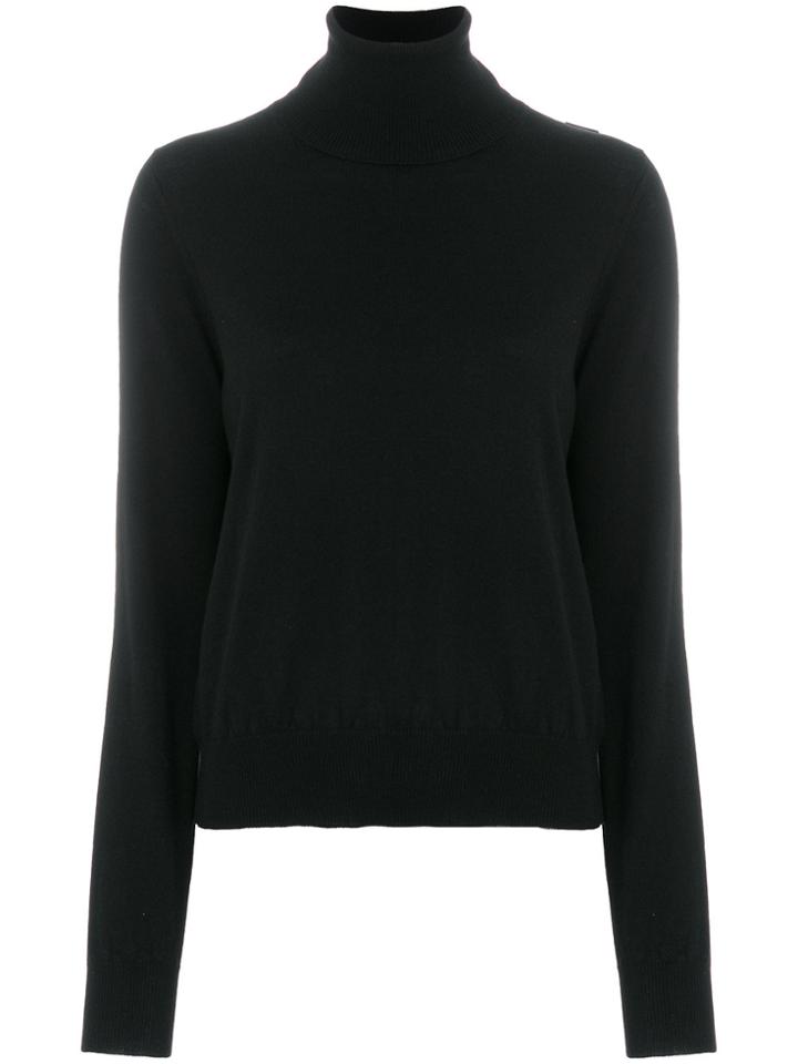 Mm6 Maison Margiela Roll Neck Pullover - Black