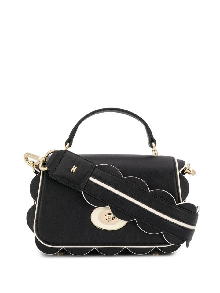 Elisabetta Franchi Medium Bag With Scallops - Black