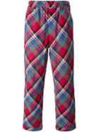 Comme Des Garçons Vintage Checked Trousers, Men's, Size: Small, Red