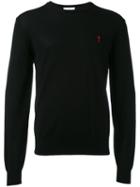 Ami Alexandre Mattiussi - Embroidered Logo Jumper - Men - Wool - Xs, Black, Wool