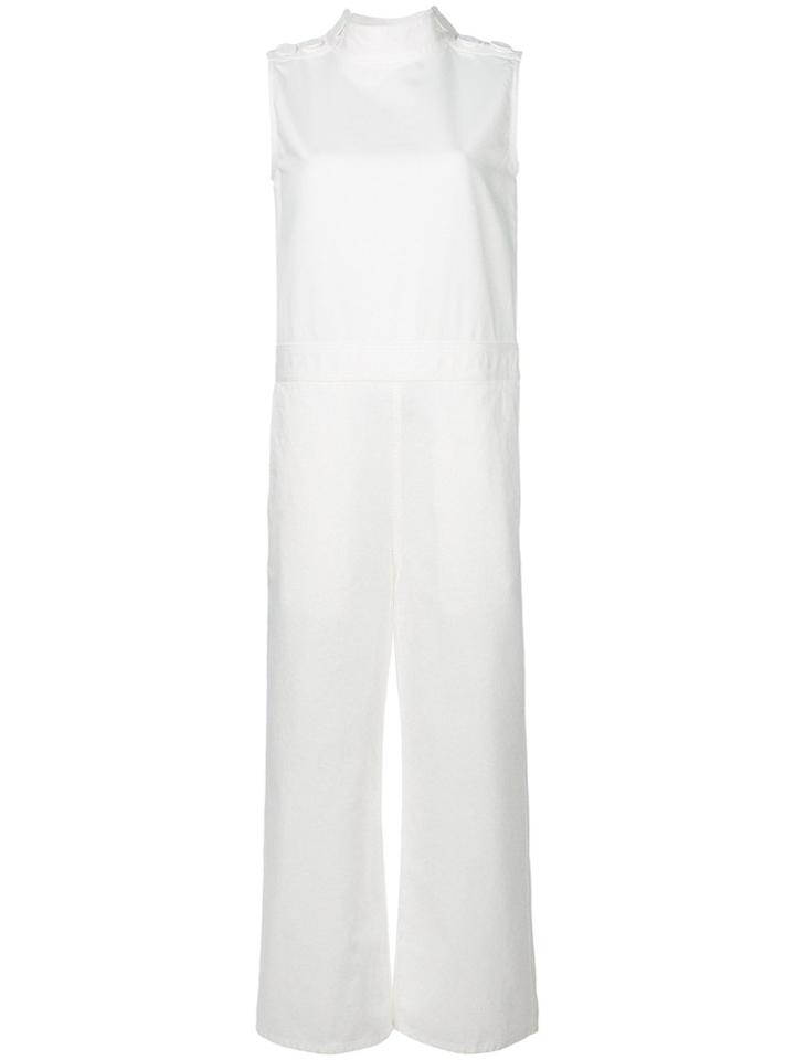 Mm6 Maison Margiela Wide Leg Jumpsuit - White