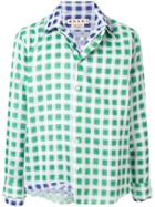 Marni Double Layered Checked Shirt - White