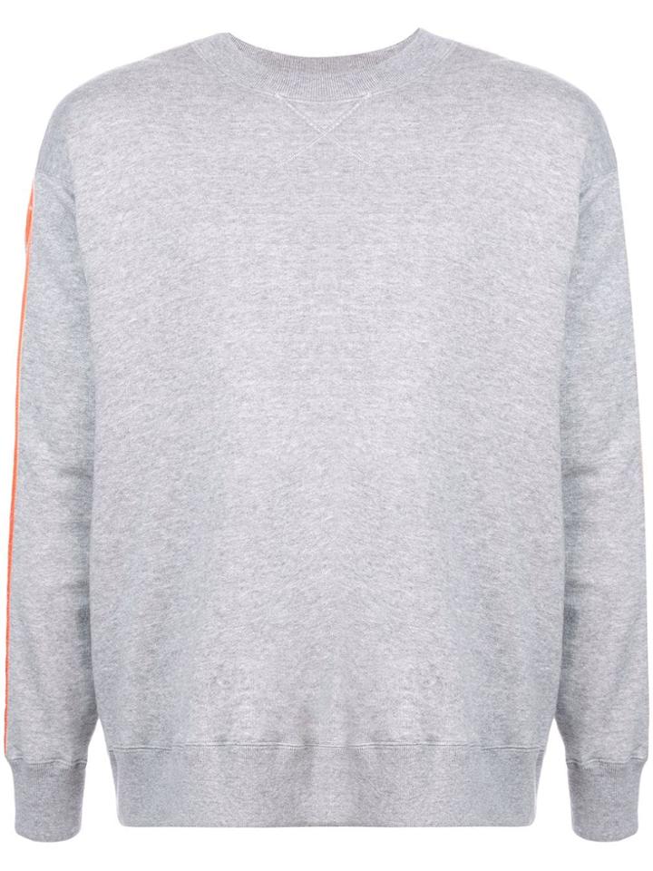 Julien David Contrast Stripe Sweatshirt - Grey