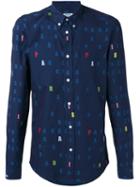 Kenzo - Letter Print Shirt - Men - Cotton - 43, Blue, Cotton