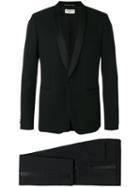 Saint Laurent Two Piece Suit, Men's, Size: 48, Black, Virgin Wool/cotton/silk