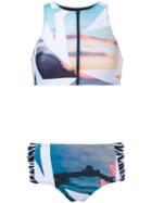 Perfect Moment - Aop Crewneck Bikini Ibiza - Women - Spandex/elastane/polyimide - M, Spandex/elastane/polyimide