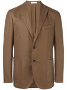 Boglioli Notched Lapel Blazer, Men's, Size: 50, Brown, Acetate/cupro/silk/wool