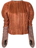 Haider Ackermann Lurex Pleated Blouse - Yellow & Orange